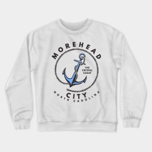 Vintage Anchor and Rope for Traveling to Morehead City, North Carolina Crewneck Sweatshirt